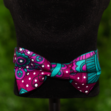Load image into Gallery viewer, Purple Matching Bow Tie and Bow Headband Set