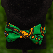 Load image into Gallery viewer, Green Matching Bow Tie and Bow Headband Set