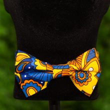 Load image into Gallery viewer, Blue Matching Bow Tie and Bow Headband Set