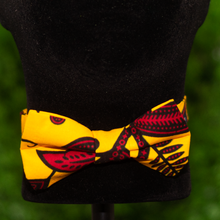 Load image into Gallery viewer, Yellow Matching Bow Tie and Bow Headband Set
