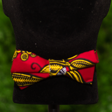 Load image into Gallery viewer, Red Matching Bow Tie and Bow Headband Set
